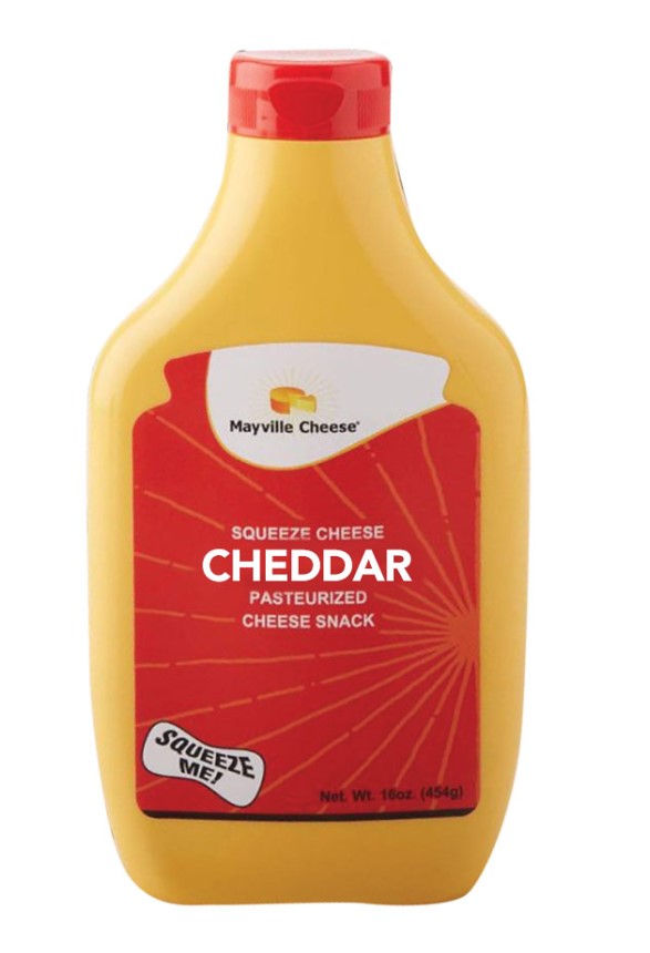 SQUEEZE CHEESE CHEDDAR - SKU F8502 - JL Marcus Catalog